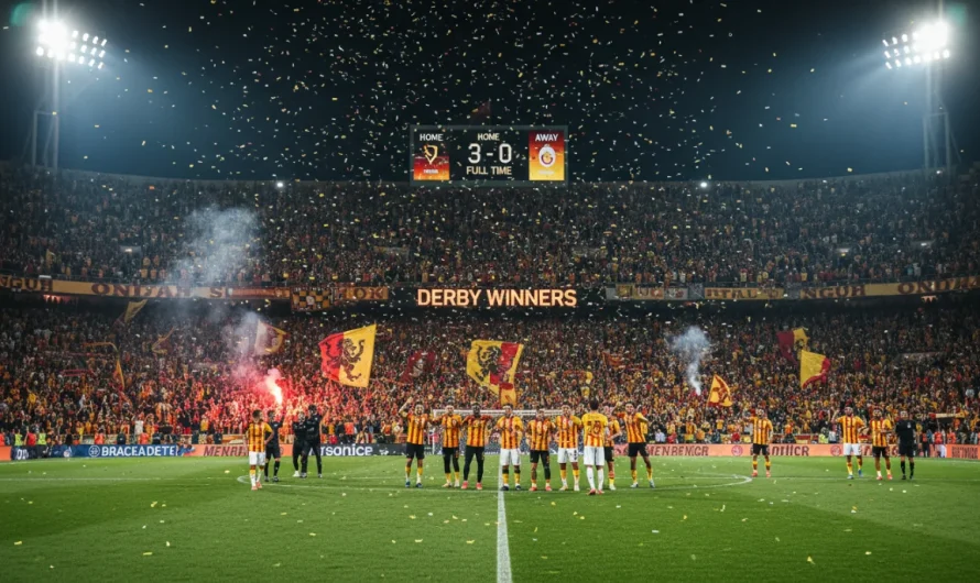 Galatasaray, Fenerbahçe’yi 3-0 Yenerek Şampiyonluğa Doğru İlerliyor
